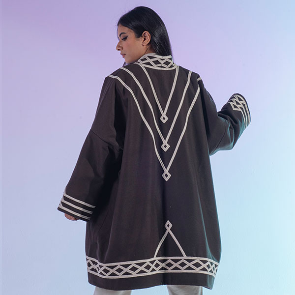 A traditional wool jacket with hand embroided that reflects the heritage of the Najd region