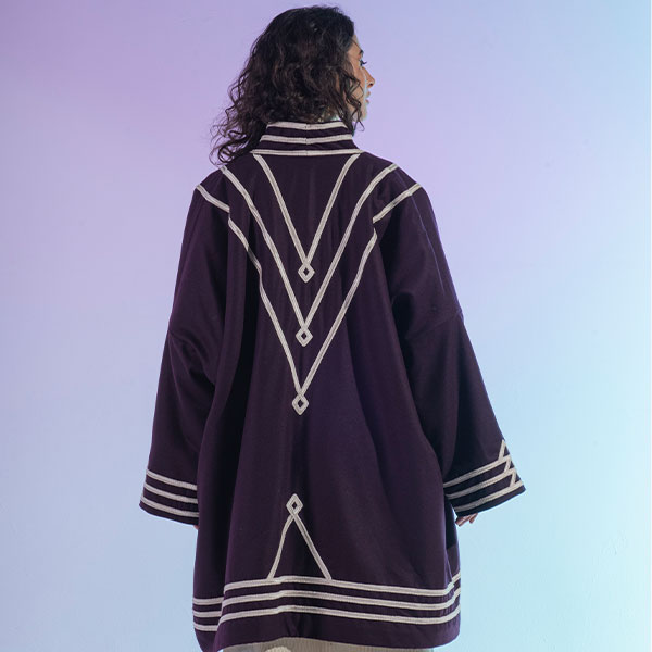 A traditional wool jacket with hand embroidery that reflects the heritage of the Najd region